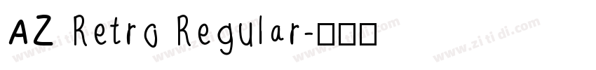 AZ Retro Regular字体转换